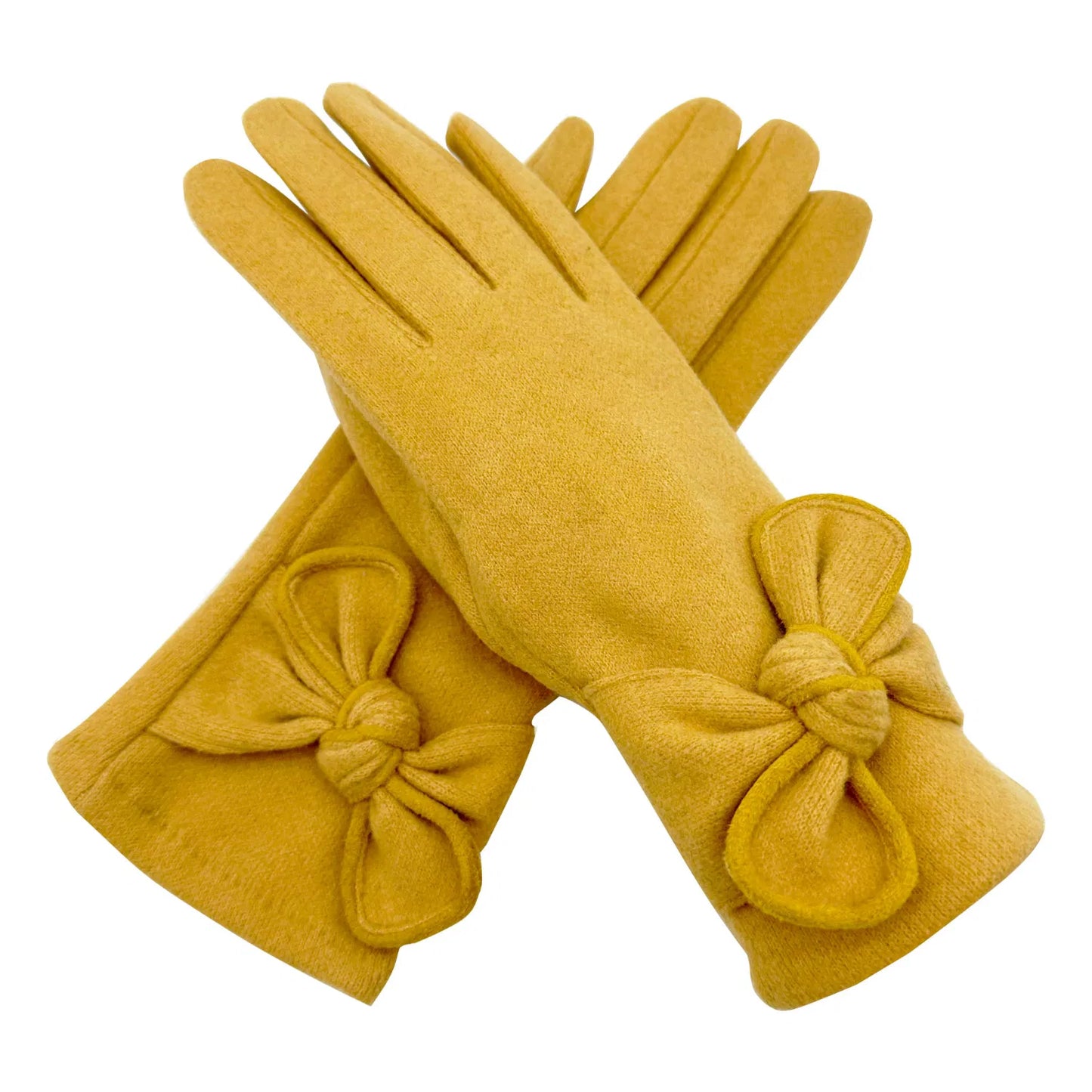 Bow gloves - Mustard