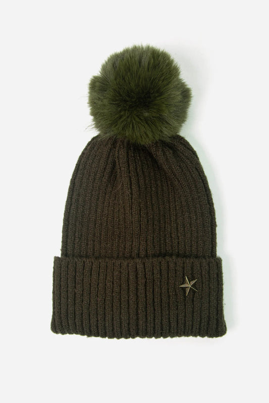 Bobble hat  - Khaki