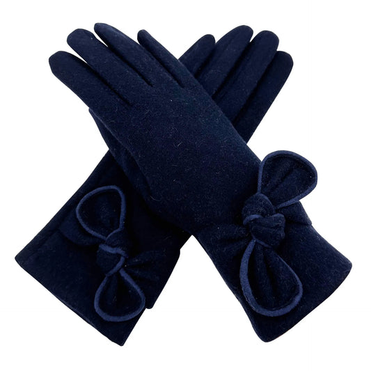 Bow gloves - Navy