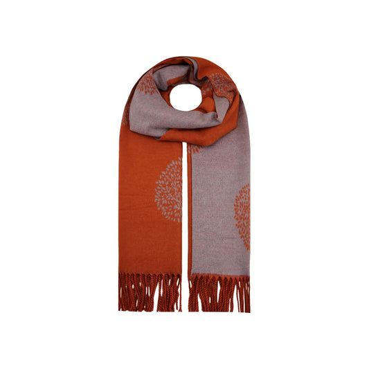 Mulberry tree pashmina - Burnt orange