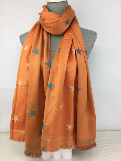 Star pashmina - Orange
