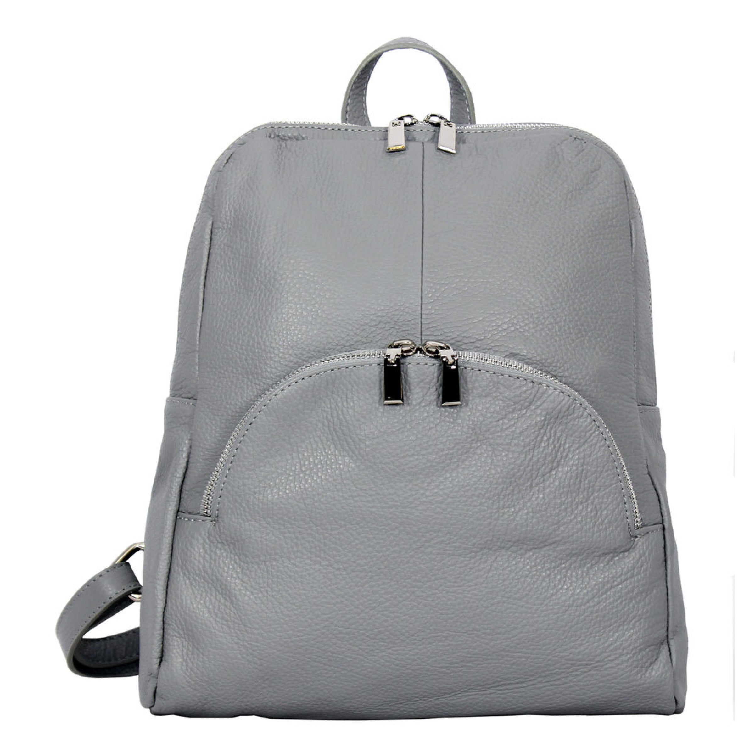 Light grey hotsell leather backpack